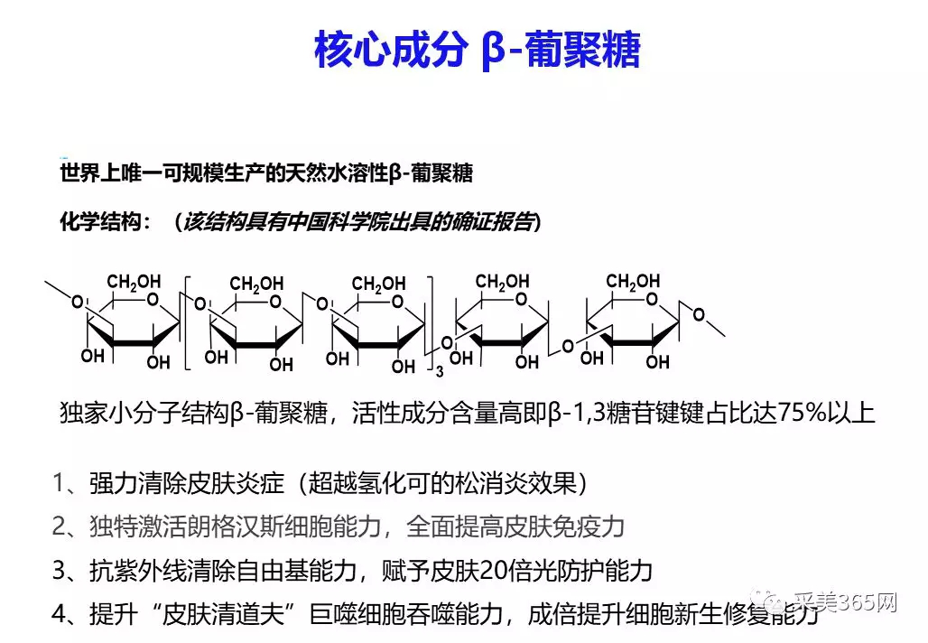 活性强,极易激活朗格汉斯细胞,提高肌肤免疫力小分子β-葡聚糖(20万